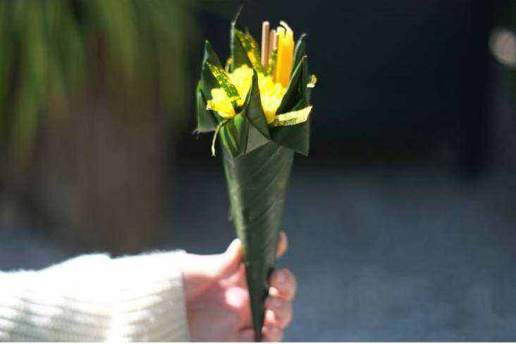 Wrapped birthday bouquet